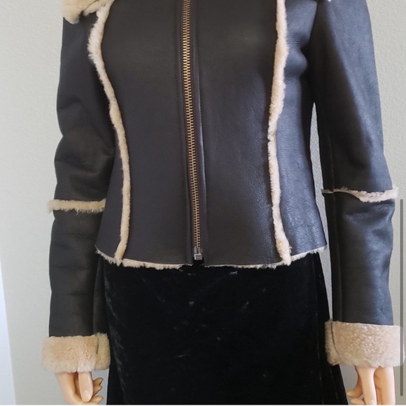 TROUVÉ Genuine Shearling Jacket NWOT - Picture 3 of 8